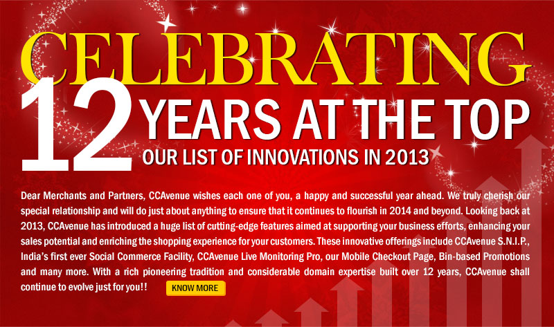 Celebrating 12 Years at the top; Our List of Innovations in 2013