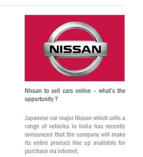 Nissan to sell cars online – what’s the opportunity ?