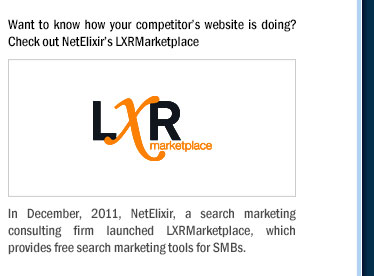 Want to know how your competitor’s website is doing? Check out NetElixir’s LXRMarketplace