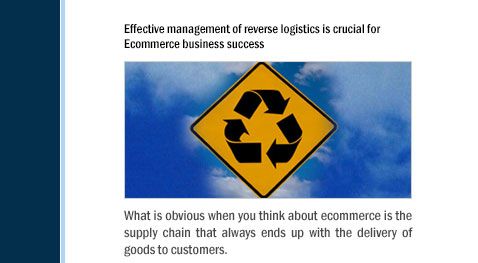 Effective management of reverse logistics is crucial for Ecommerce business success