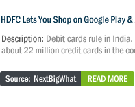 HDFC Lets You Shop on Google Play & Amazon with Debit Cards