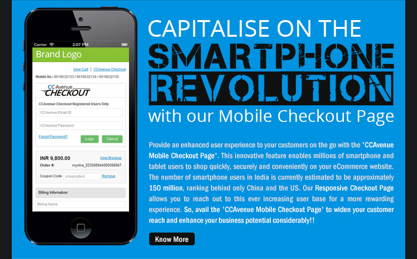 Capitalise on the Smartphone Revolution with our Mobile Checkout Page