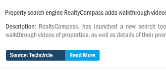 Property search engine RealtyCompass adds walkthrough videos & online booking facility