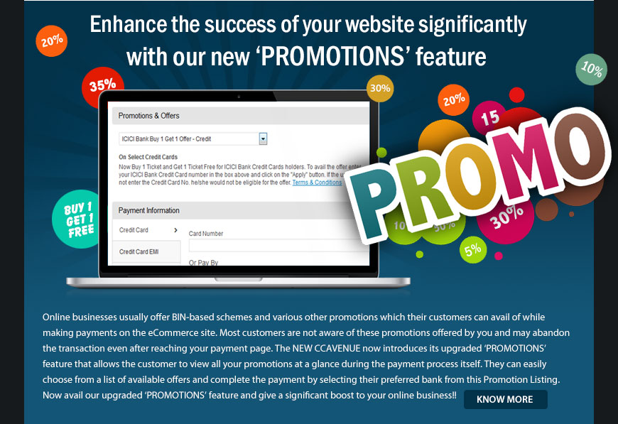 Enhance the success of your website significantly with our new PROMOTIONS feature