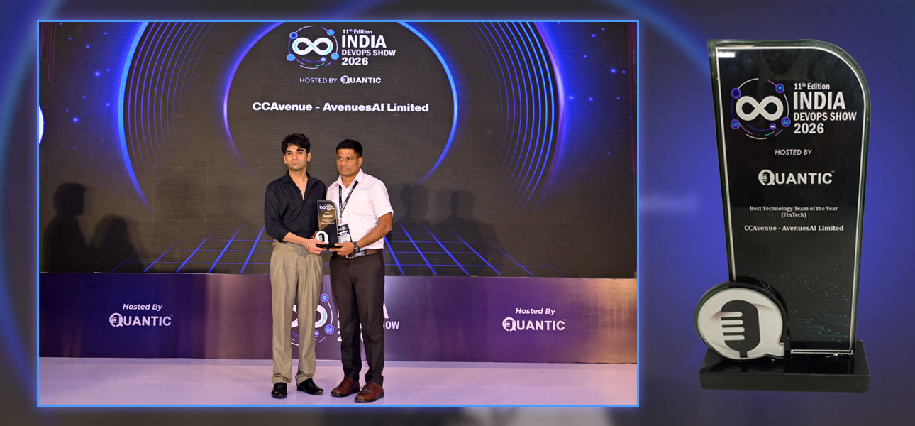 CCAvenue clinches the Best Technology Team of the Year (FinTech) award at India DevOps Show 2026