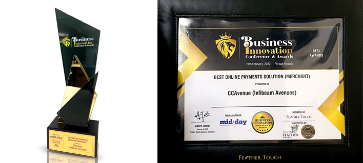 CCAvenue declared 'Best Online Payments Solution - Merchant' at the Business Innovation Awards