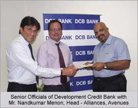 Mr.Nandkumar Menon, Manager-Alliances, Avenues(left) with Senior Official of DCB Bank