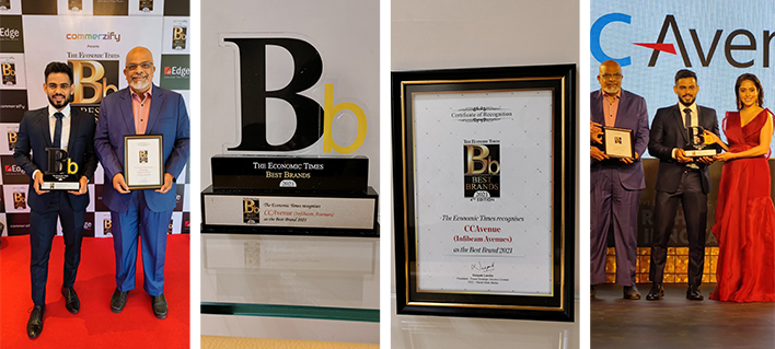 CCAvenue felicitated with 'ET Best Brands 2021' accolade by the Economic Times