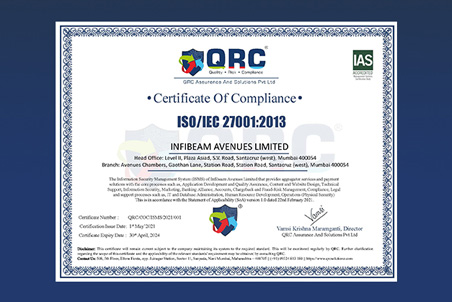 Infibeam Avenues raises the benchmark yet again with ISO/IEC 27001:2013 Certification