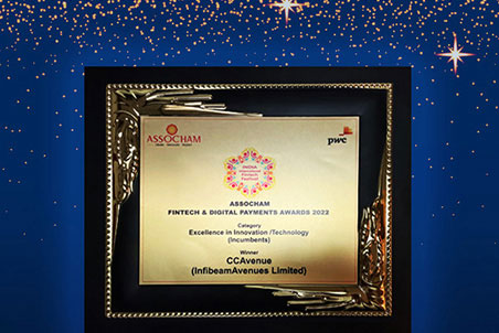 CCAvenue bags the ASSOCHAM Award for excellence in Innovation / Technology at the India international fintech festival 2022