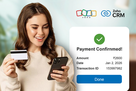 CCAvenue integrates with Zoho CRM to enable streamlined digital payment workflows