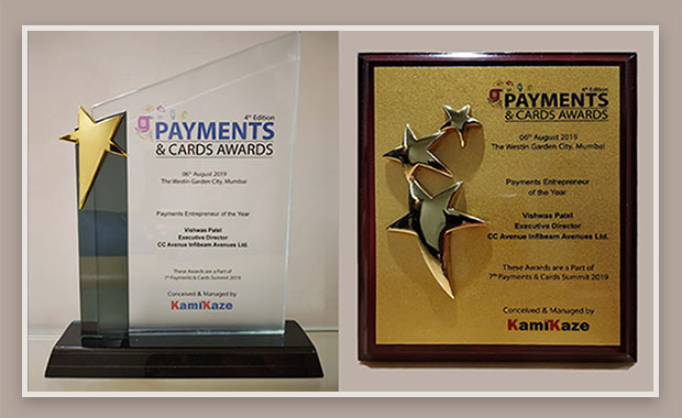 Vishwas Patel, Director - Infibeam Avenues, wins 'Payments Entrepreneur of the Year' Award at the Payments & Cards Summit 2019