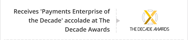 Receives 'Payments Enterprise of the Decade' accolade at The Decade Awards