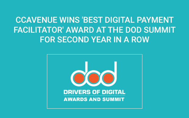 CCAvenue wins 'Best Digital Payment Facilitator' award at the DOD Summit for second year in a row CCAvenue wins 'Best Digital Payment Facilitator' award at the DOD Summit for second year in a row