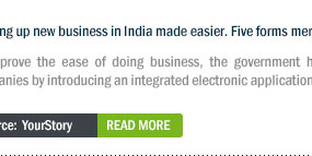 Starting up new business in India made easier. Five forms merged into one e-form