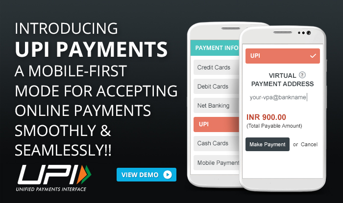 Introducing UPI Payments
A Mobile-First Mode For Accepting Online Payments Smoothly and Seamlessly!! 